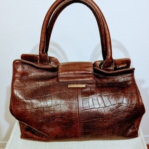 Racheal Zoe Elegant Brown Leather Handbag